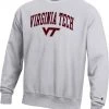 Champion Men's Virginia Tech Hokies Grey Reverse Weave Crew Sweatshirt For Men -Champion Shop unnamed file 704