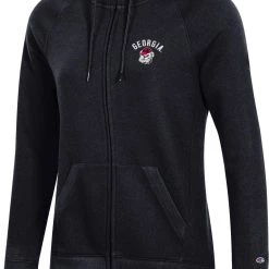 Champion Women's Georgia Bulldogs Black University 2.0 Full-Zip Sweatshirt For Women