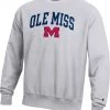 Champion Men's Ole Miss Rebels Grey Reverse Weave Crew Sweatshirt For Men 1 Champion Men's Ole Miss Rebels Grey Reverse Weave Crew Sweatshirt For Men -Champion Shop unnamed file 720