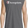 Champion Men's Classic Jersey Script Logo Graphic Muscle Tank Top For Men White