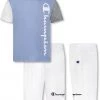 Champion Little Boys' Colorblock Vertical Script T-Shirt And Shorts Set For Boys' Black/blue -Champion Shop unnamed file 746