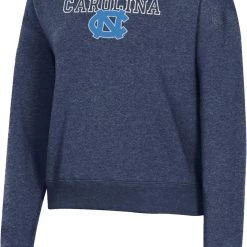 Champion Men's North Carolina Tar Heels Grey University Pullover Crew Sweatshirt For Women