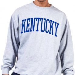 Champion Men's Big & Tall Kentucky Wildcats Grey Reverse Weave Crew Sweatshirt For Men