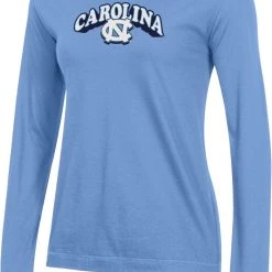 Champion Women's North Carolina Tar Heels Carolina Blue Logo Long-Sleeve T-Shirt For Women