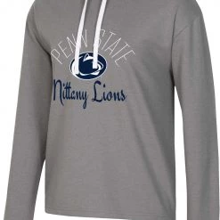 Champion Women's Penn State Nittany Lions Gray French Terry Cropped Pullover Hoodie For Women