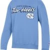 Champion Youth North Carolina Tar Heels Carolina Blue Powerblend Pullover Crew Sweatshirt For Girls' -Champion Shop unnamed file 792