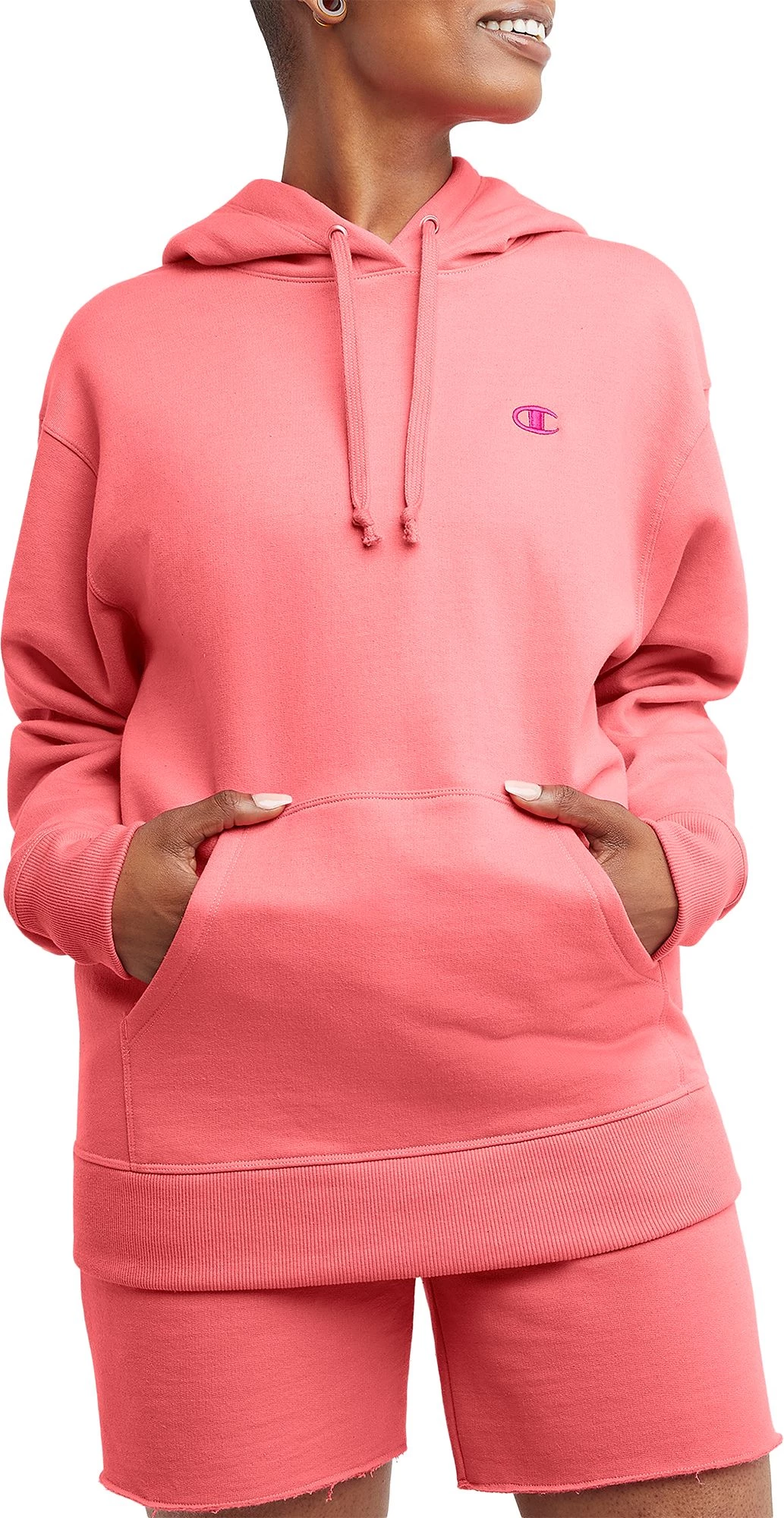 Champion Women's Powerblend Fleece Oversized Hoodie For Women Oxford Gray 3 Champion Women's Powerblend Fleece Oversized Hoodie For Women Oxford Gray