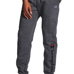 Champion Men's Powerblend Graphic Jogger Pants For Men Granite Heather